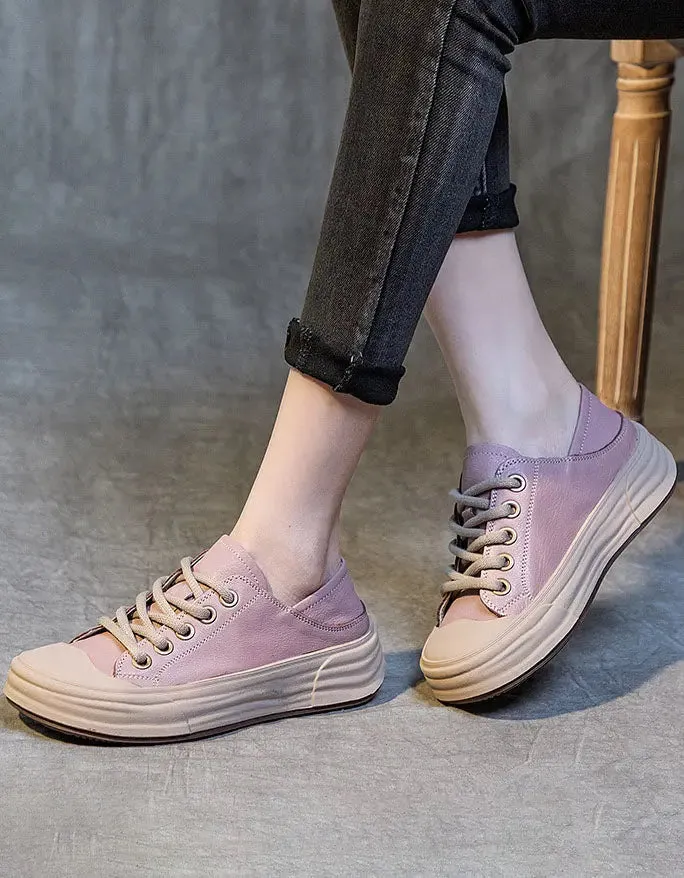 Versatile Leather Sneakers for Women