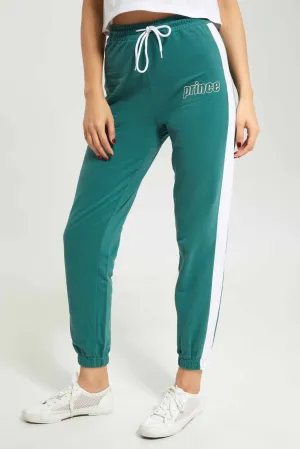 Women Green Prince Print Jogger