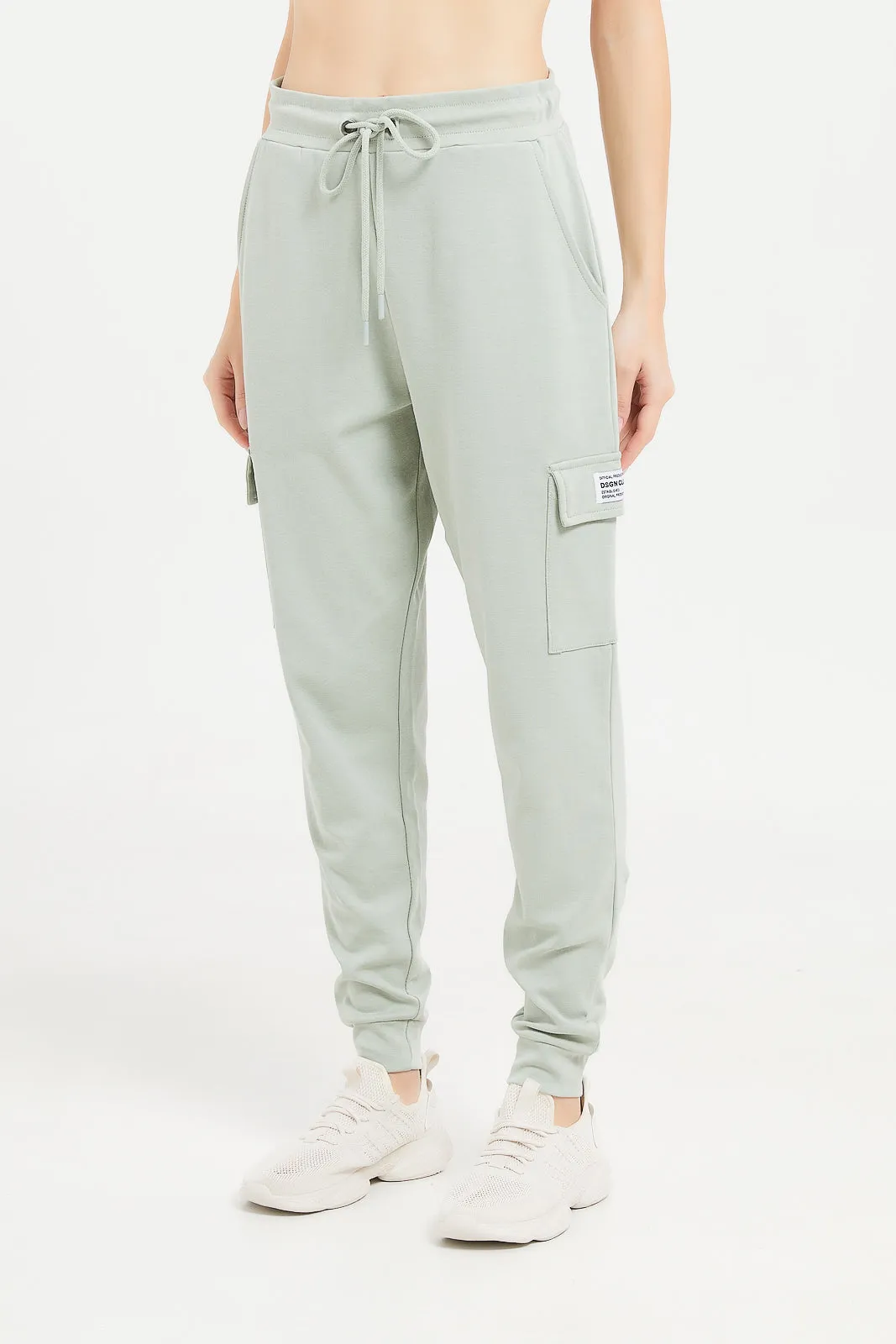 Women Mint Cargo Pant