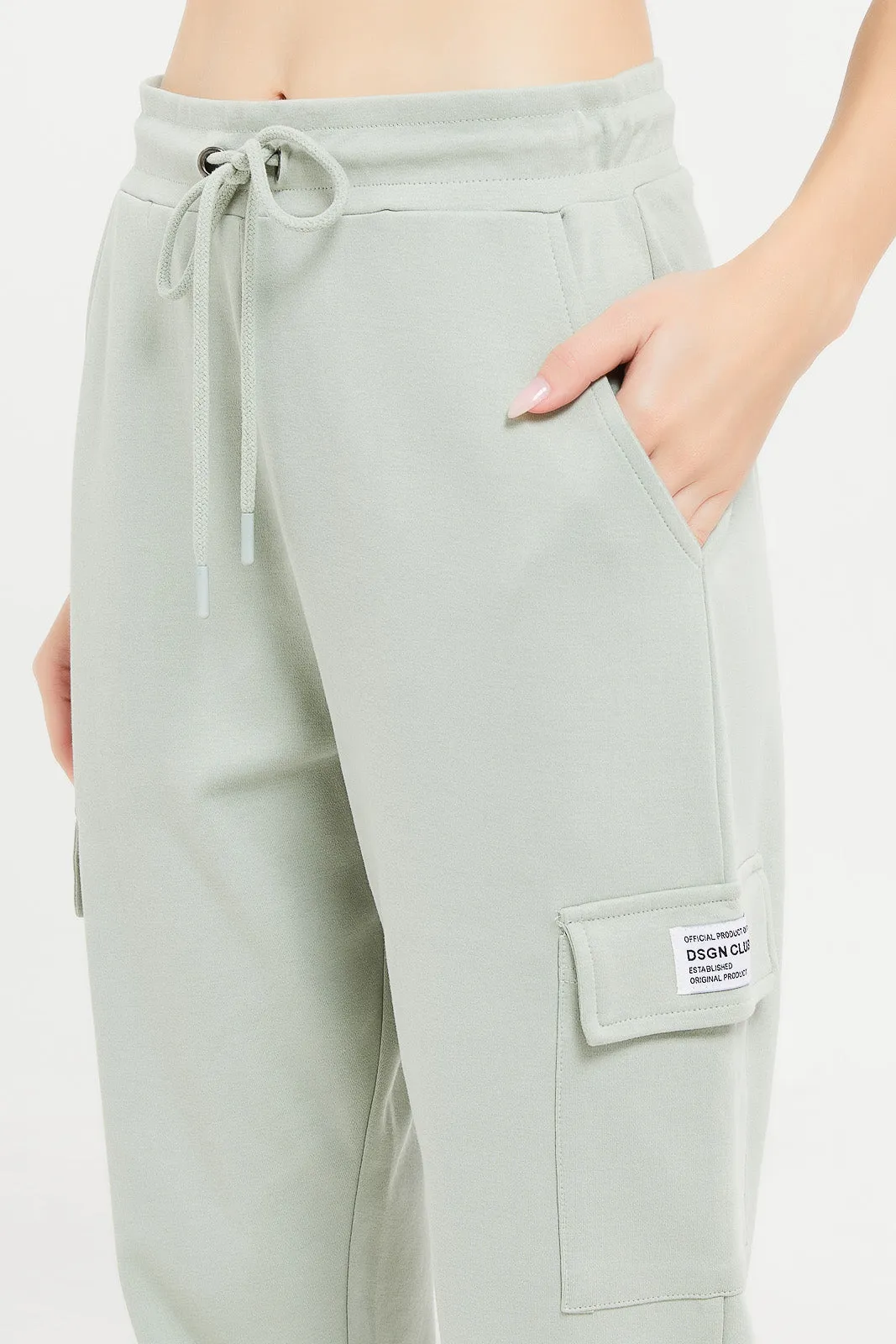 Women Mint Cargo Pant