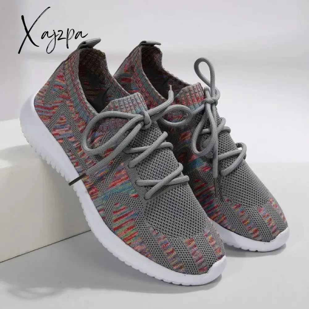 Xajzpa - Black Casual Sportswear Daily Patchwork Frenulum Round Comfortable Out Door Shoes