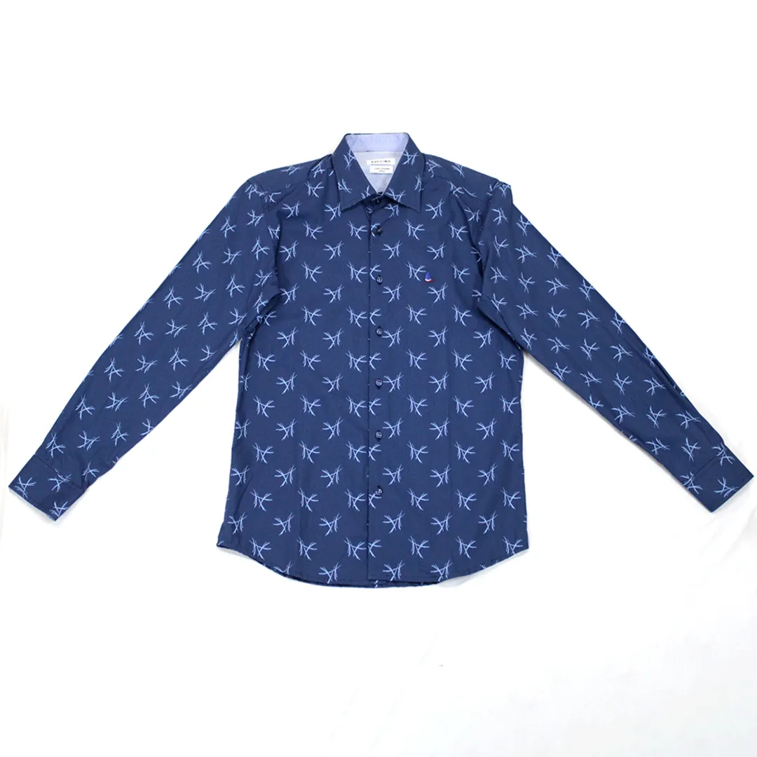 Zuccino Italy Blue Geo LS Shirt