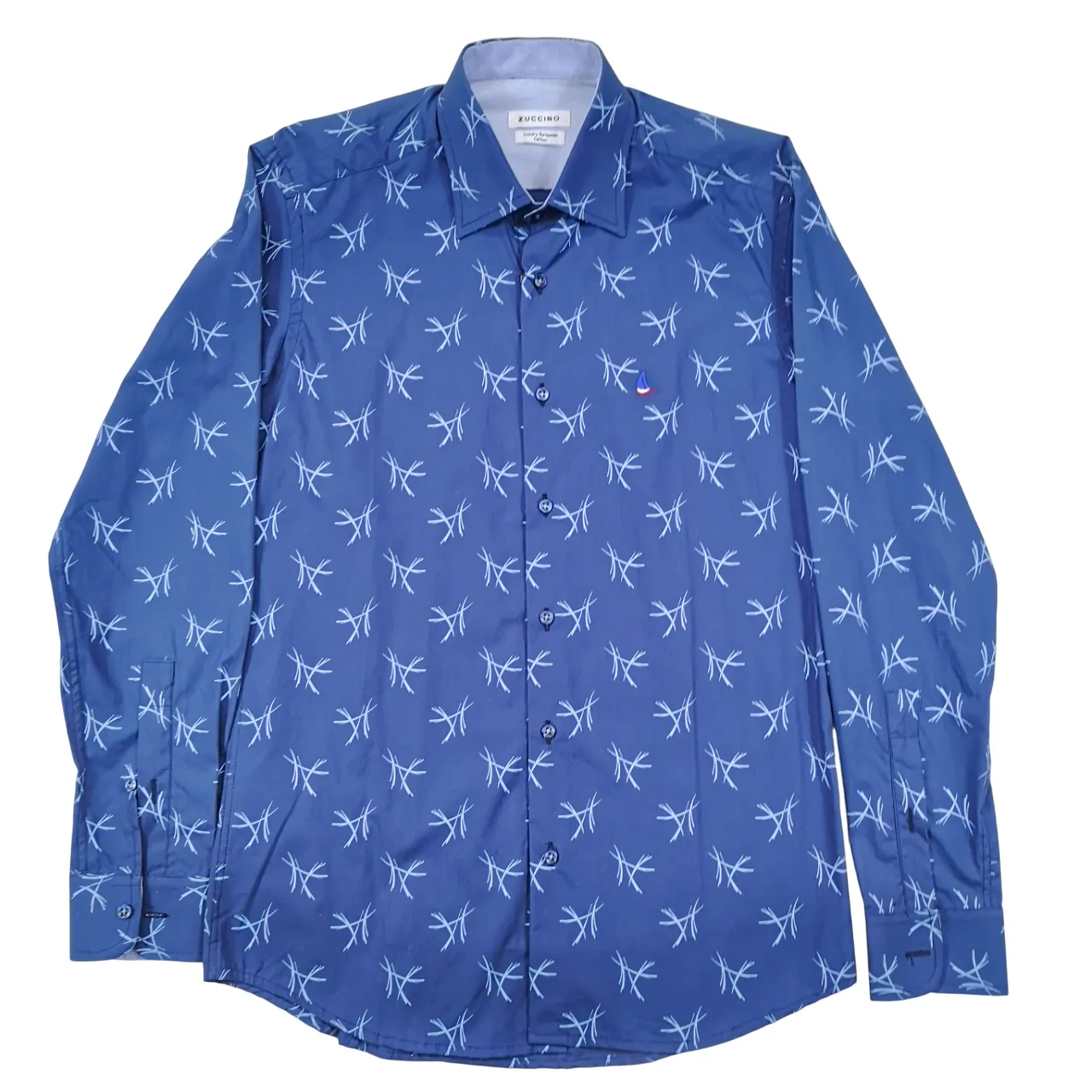 Zuccino Italy Blue Geo LS Shirt